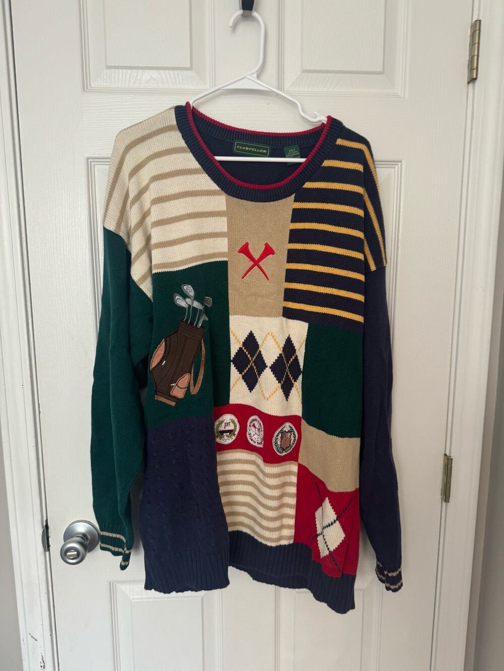 Clubfellow Golf Knit Patterned Sweater Sz: XXLT